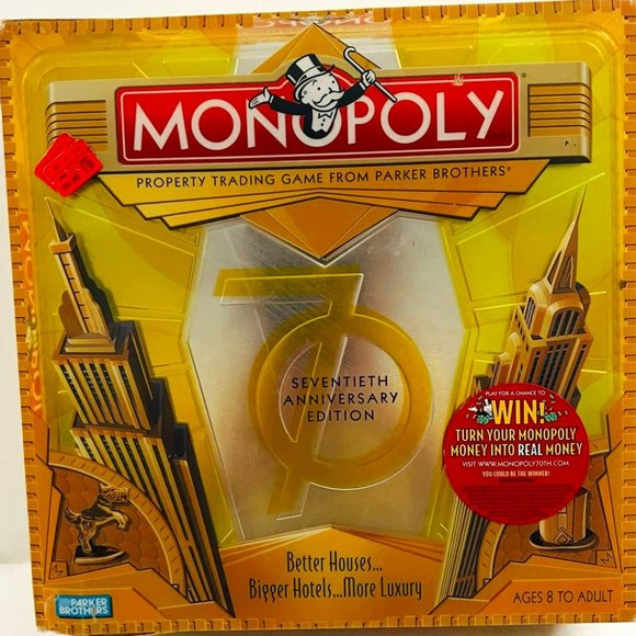 Vintage Monopoly Seventieth 70th‎ Anniversary Edition Tin 2005 Board Game New